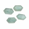 Natural Aqua Chalcedony Double Point Hexagon Cabochon 10x20mm, AAA Aqua Chalcedony Loose Gemstone, Faceted Shield Shape Stone for Jewelry Making