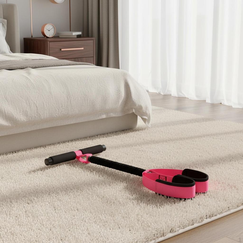 Fitness Resistance Band, Elastic Pull Rope with Handles, Non-Slip Foot Pedal, Extendable,