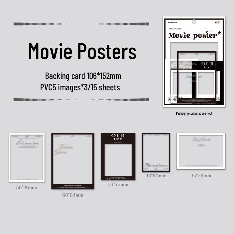 Retro Border Film Camera Stickers for DIY Collage & Journal Decoration