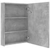 LED Bathroom Mirror Cabinet In Concrete Grey 50 X 13 X 70 Cm