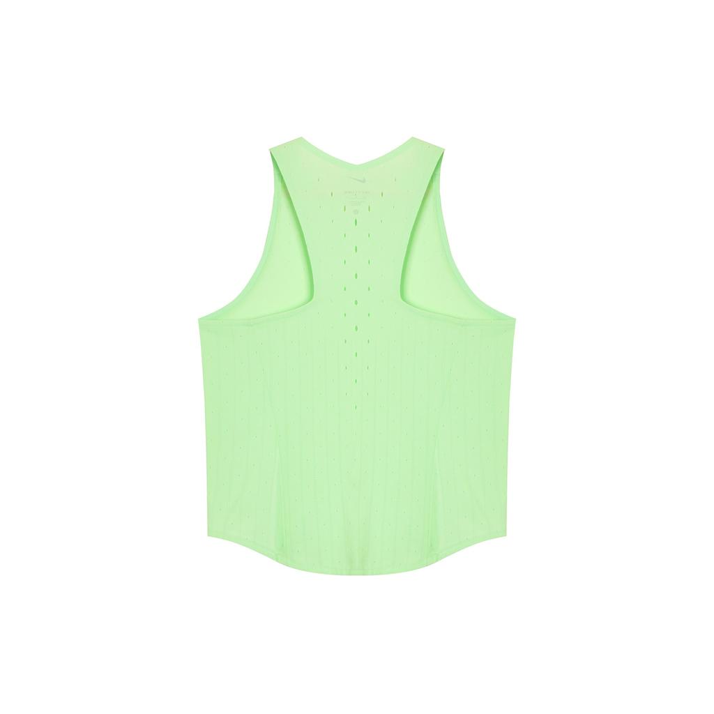 Nike Aeroswift Solid Logo Round Neck Running Vest Women tops Steam-Green FN2504-376