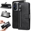 For Vivo V60 5G PU Leather Cases with Zipper Pocket Wallet Phone Cover Stand