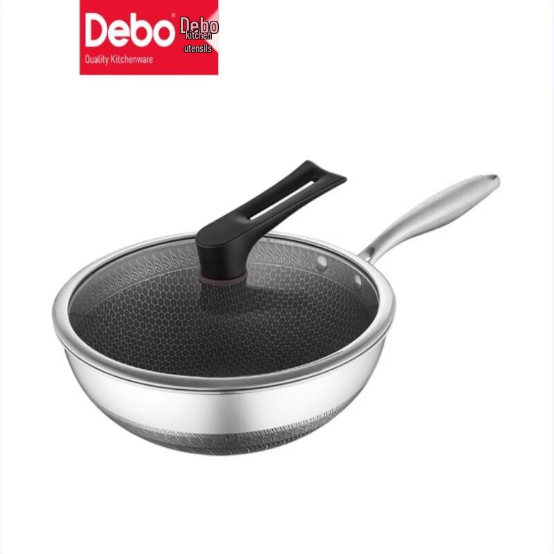 DeBo Karlehans 32cm Non-stick Wok Pan 3-Piece Set