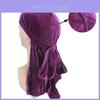 Luxusní unisex sametový bandana klobouk s prodyšnými turbanovými čepicemi pro všechna roční období