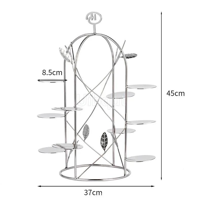 dessert table display rack bread table fruit tray Gold Dim sum Creative cake rack Restaurant Snack decoration Dessert rack