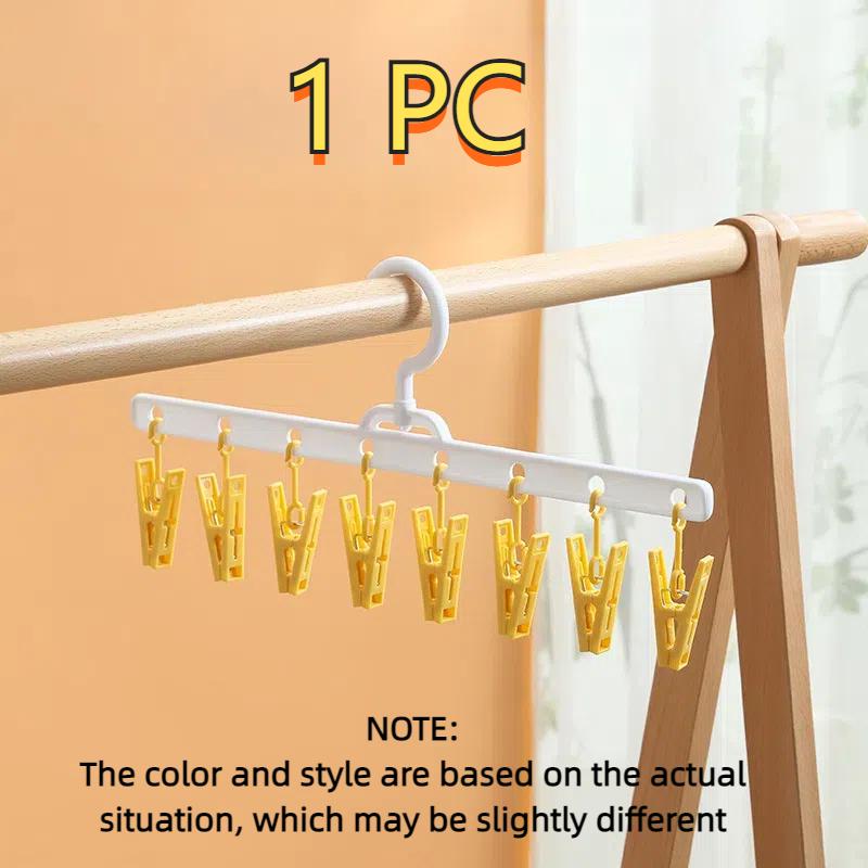 

Простая сушилка для носков с несколькими зажимами, вешалка для детской одежды, место для хранения в домашнем гардеробе, ветрозащита на балконе и возможность сушки на солнце