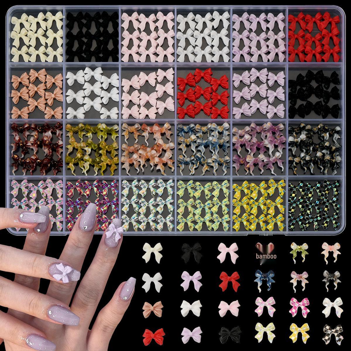 Girly 3D Bow Streamer Nail Art Decoration