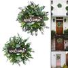 12'' Welcome Sign Wreath Fall Outdoor Indoor Decorations Wedding Party Farmhouse Dinner Artificial