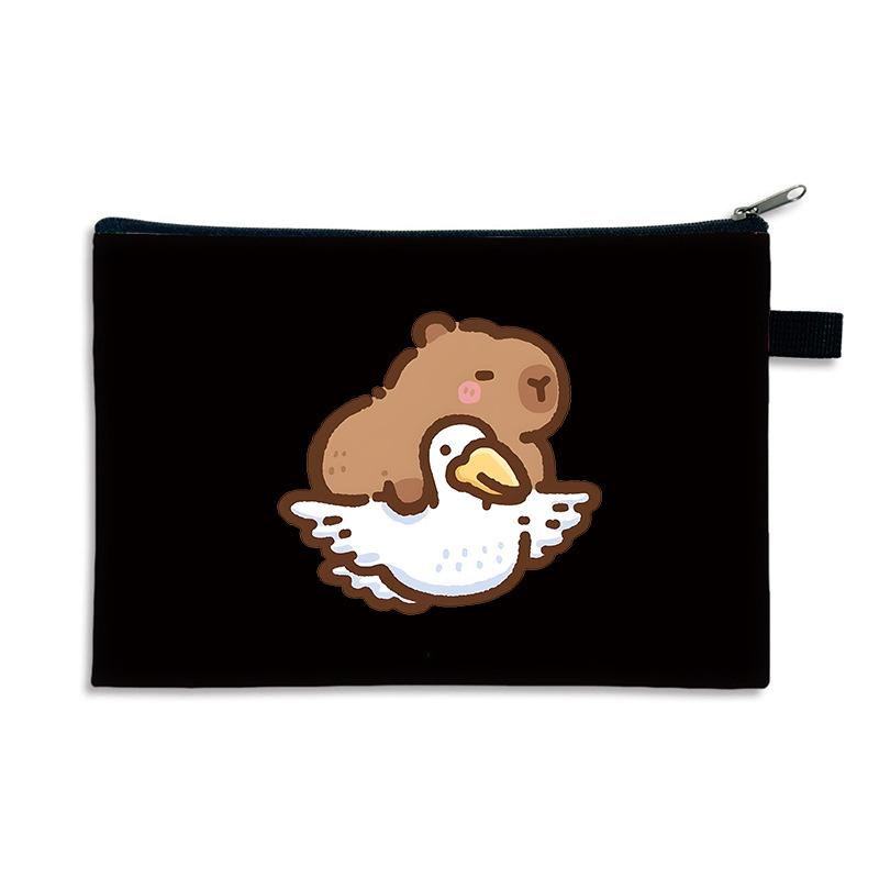 Printed Fashion Primary School Students Pencil Bag Creative Cartoon Pattern Zipper Stationery Pencil Bag Change Bag