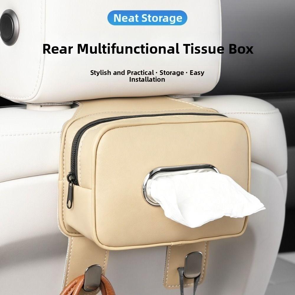 Waterproof Car Tissue Box Easy Install Tissue Holder Car Accessories Storage Box  Seat Back