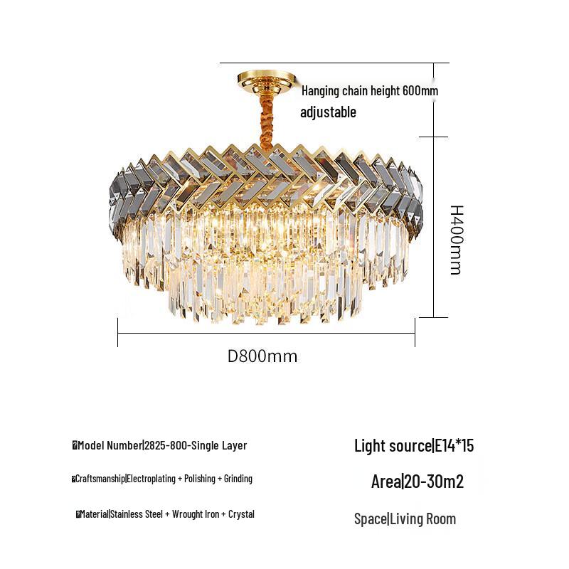 UOSU Modern Luxury Crystal Chandelier