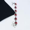 Natural Red Coral Gemstone Handmade 925 Sterling Silver Bracelet, Red Coral Bracelet For Wife , Unisex Bracelet, Anniversary Gift