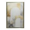 Art Deco Elegance: Gold and Silver Abstraction Elegance Art Deco: Gold And Silver Abstraction, 30X40 Cm, White Wooden Frame, 230 Gsm Matte Paper