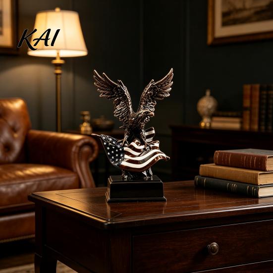 Freedom Symbol Desk Ornament 250th Anniversary USA Eagle Statue, Patriotic Resin Bald Figurine, Unique Commemorative Gift 1776 2026 250 Years