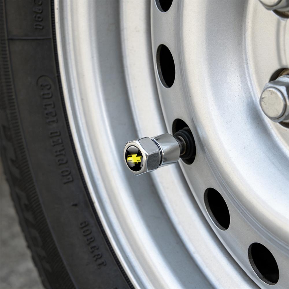 CCTNM1 4Pcs Metal Car Wheel Tire Valve Air Caps Stem Cover For Chevrolet Cruze Sonic Spark Onix Sail Camaro Colorado Trax Corsa Volt