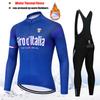 2027 Winter Tour De Italy Thermal Fleece Cycling Clothes Men Jersey Suit Outdoor Road Bicycle Clothing Bib Pants Set