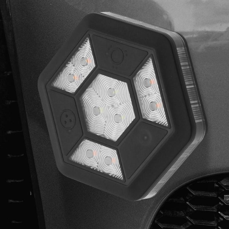 Car Rotating Led Magnetic Warning Light Flashing Rechargeable Yellow White Traffic Safety Flash Auto Safety Signal Light Toola