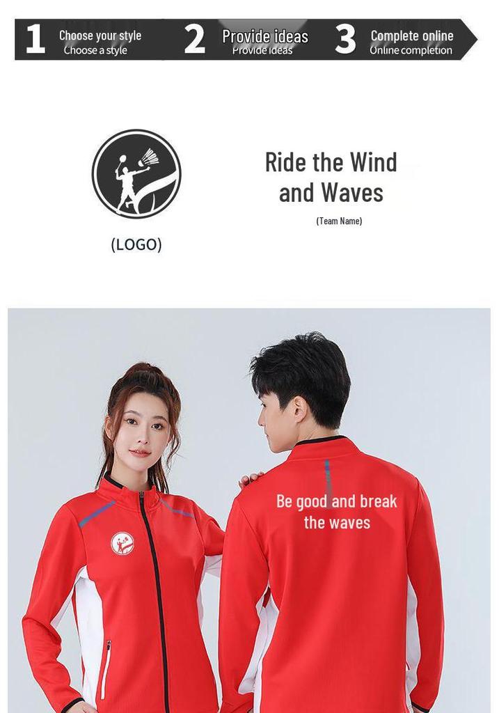 Unisex Autumn/Winter Badminton Clothing Set: Casual Sports Jacket, Team Uniform, Competition Outfit, and Cycling Jacket.