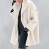 Women's Long Woolen Coat Casual Solid Color Long Sleeve Fashion Outerwear