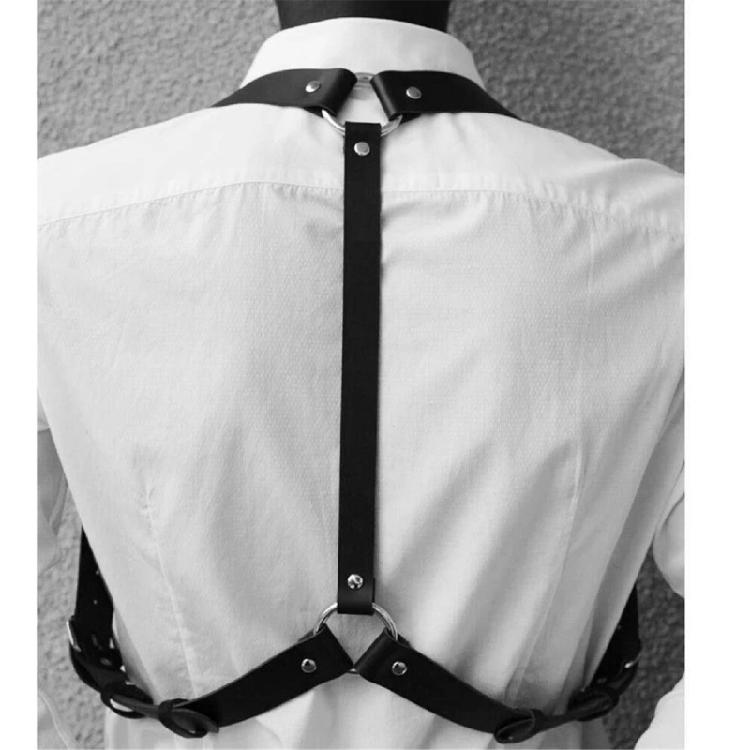 Rock Bands PU Belt Harness for Men Punk Sexy Halter Harness Role Play Supplies