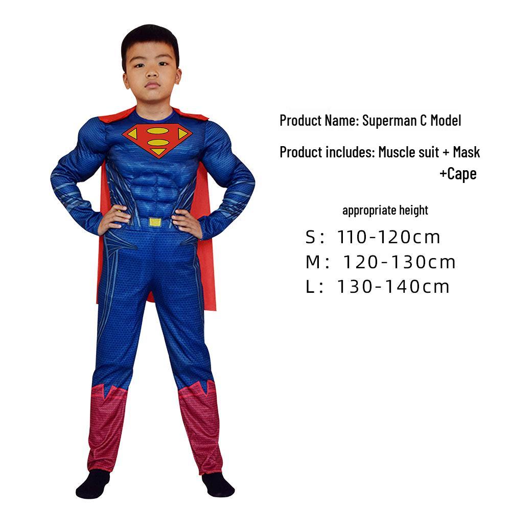 Avengers Wolverine Thor Deadpool Captain America Kids Superhero Muscle Suit Costume