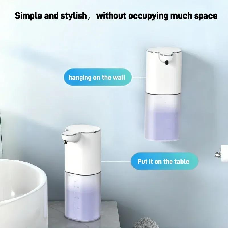 Automatic Foam Soap Dispenser Touchless USB Rechargeable Smart Infrared Sensor Wall Mount Countertop For Bathroom Kitchen Home