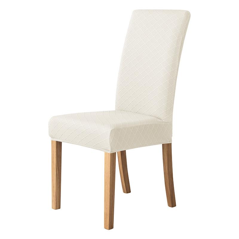 Nordic Solid Color Three-dimensional Jacquard Chair Cover Diamond Lattice Stool Cover Home One-piece Stretch Seat Cover