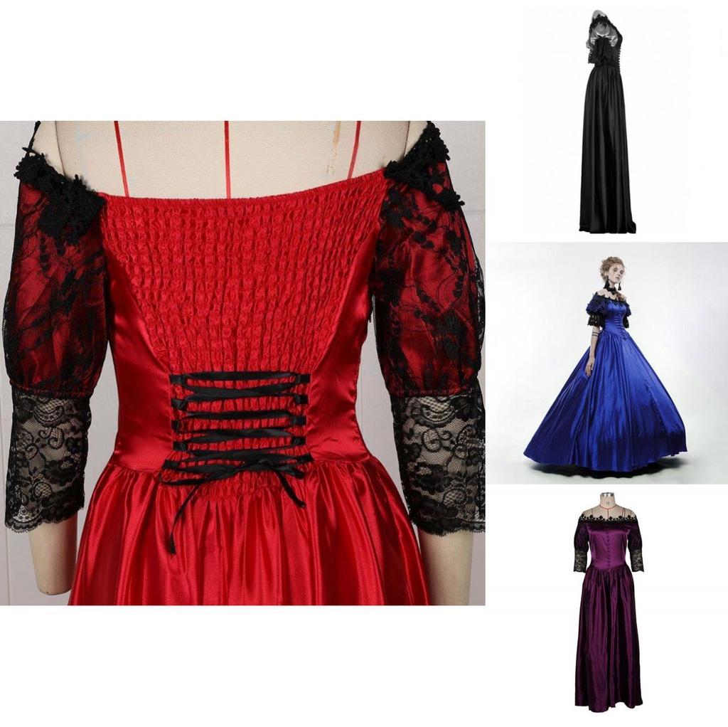 Renaissance Festival Party Cosplay Dress Victorian Gothic Vintage Retro Women's Ball Gown
