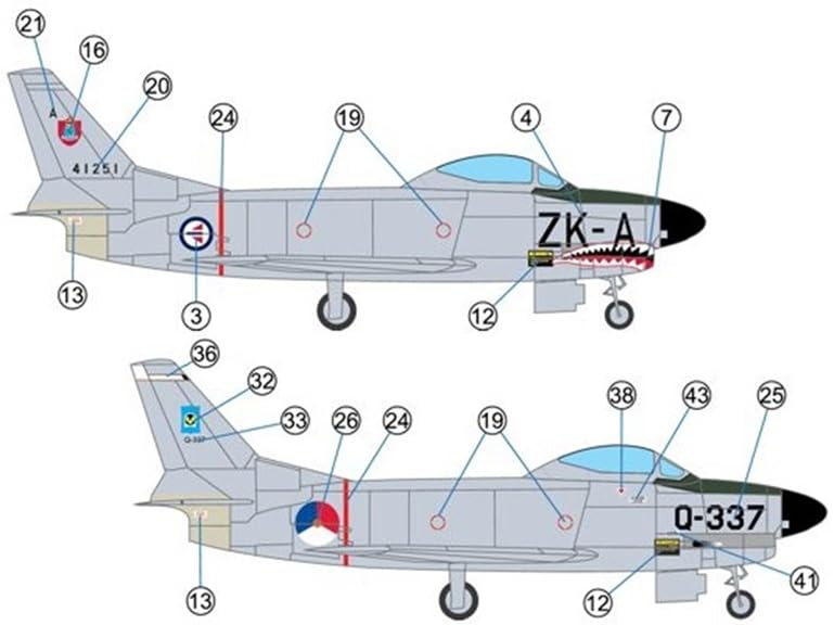 Miniwing Sabre Dogg Plastic Model MWG144381 1/144 F-86K Norway/Netherlands (Airplane)