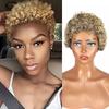 Africká kudrnatá krátká paruka pro ženy, syntetická tepelně odolná příčesek, přírodní černá, explozivní afro styl