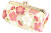 Wa KOMONO Komon Kobo Uni Hergestellt in Futago Chirimen Japanisches Muster Kosmetiktasche Pflaume Einheitsgröße (0105-4) Seni, Japan, [Moderne Blüte/Rosa],