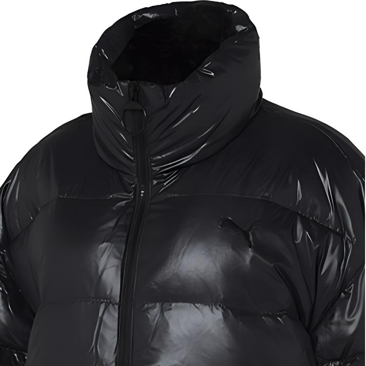 Puma Glossy Short Down Jacket Unisex Outerwear Black 928655-01