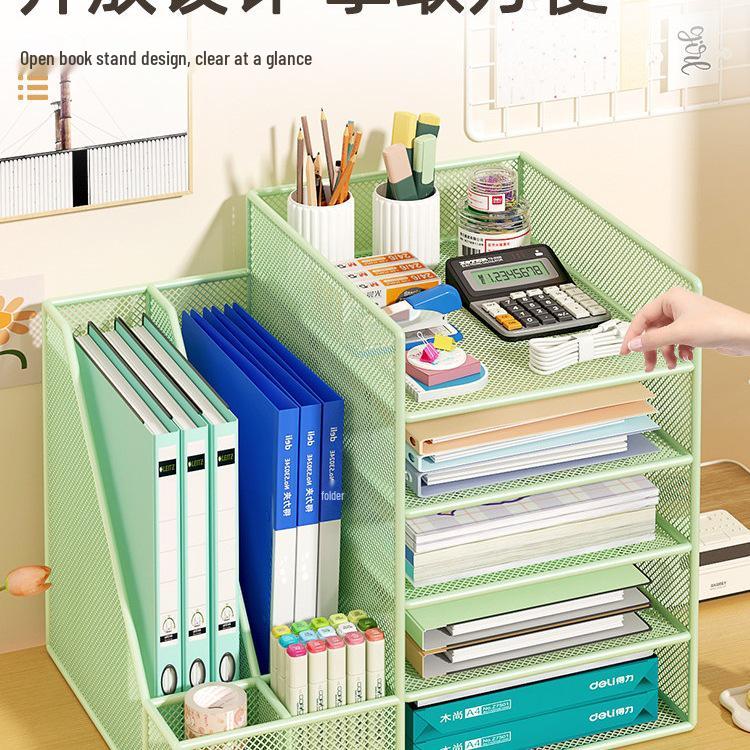 Multi-Layer Desktop File & Book Organizer for Office & Student Use