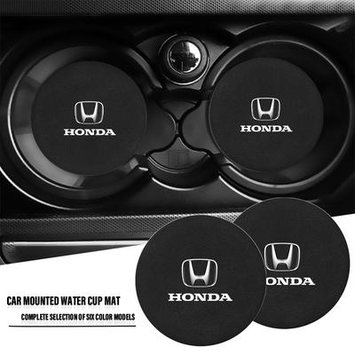 Tapete Porta-Copos de Camurça para Carro, Ranhuras para Copos de Água, Almofada Antiderrapante para Civic Accord CRV HRV Fit Jazz City Odyssey Jade Vezel CRX CRZ