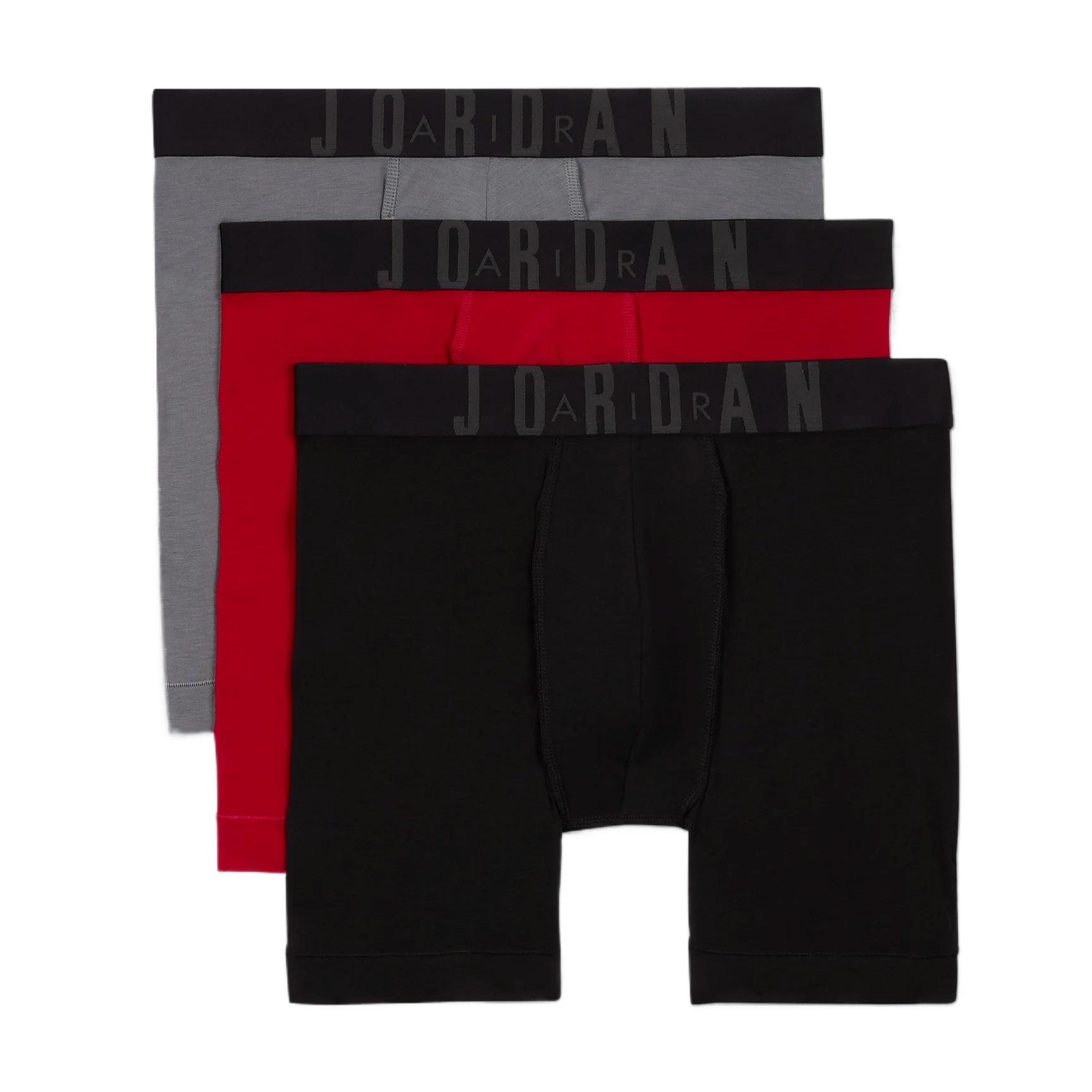 

Jordan Flight Modal Comfortable Soft Breathable Boxer Briefs 3-Pack Men underwear Red JM0621-R78 L