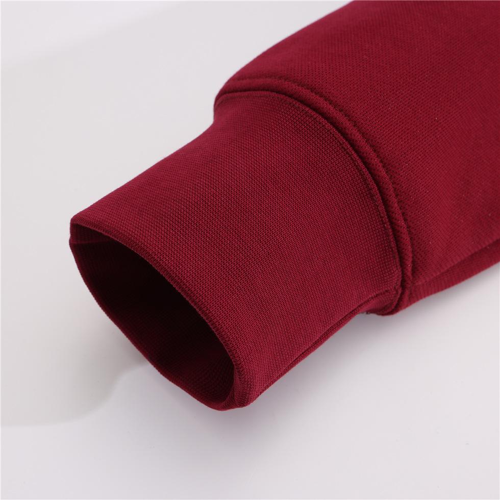 Höst Dubbelnålskvalitet Fleece Huva Dragkedja Fallande Axlar och Hårband, Par Kläder, Trendiga Klasskläder för Manliga och Kvinnliga Studenter