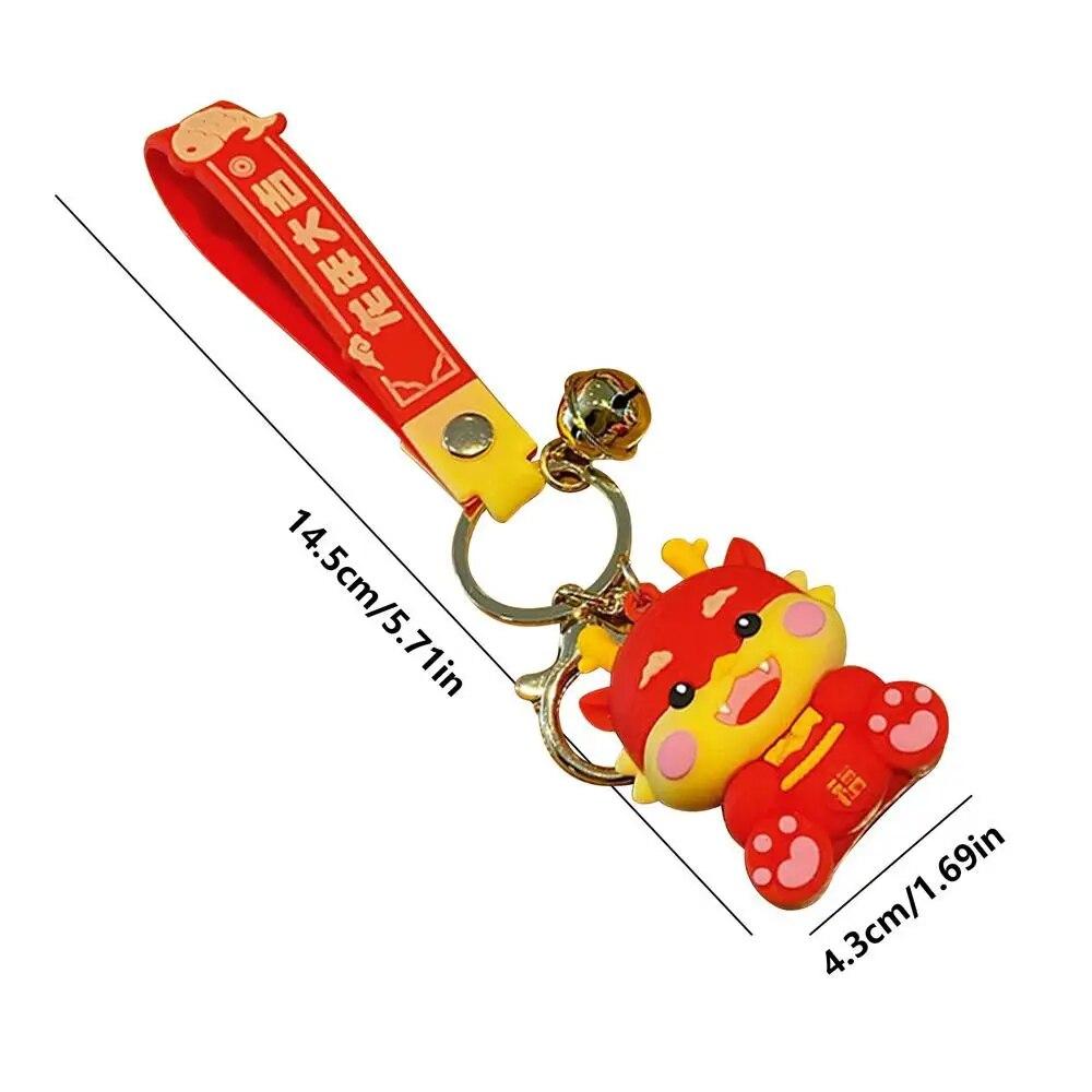 

Новогодний мультяшный китайский дракон, брелок, изысканная сумка, подвесные украшения Fu