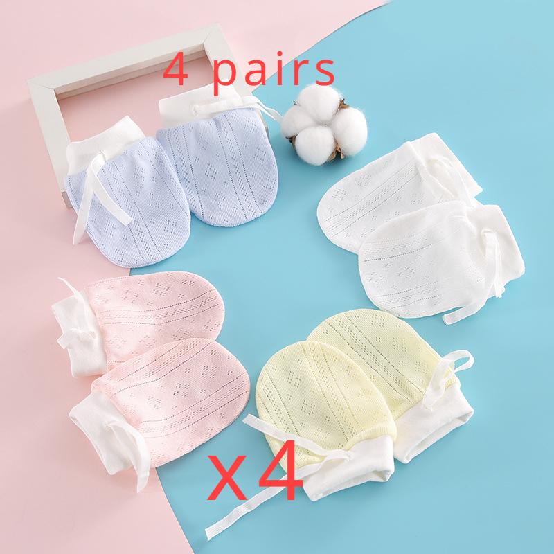 

Детские перчатки от царапин на лице, для новорожденных, тонкие, летние, дышащие, от засасывания пальцев, 0-8 месяцев