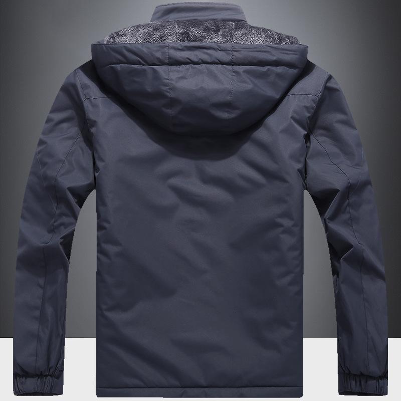 Autumn New Velvet Thickened Outdoor Sports and Leisure Jacket Cold-proof Large-size Trench Coat