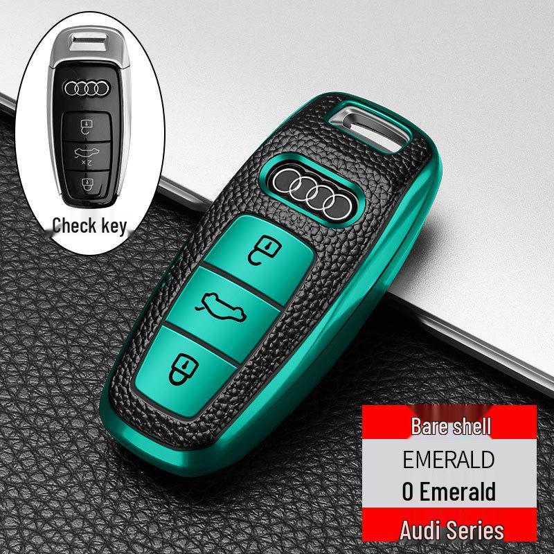 A6L Soft Rubber Key Case for A8L, A7, A5, A4L, Q5 Smart Keys