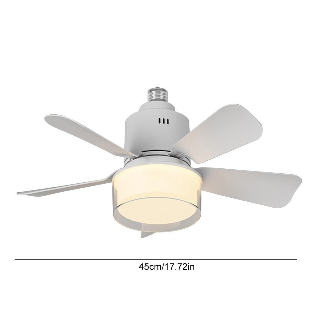 E27 Socket Fan Lamp Living Room Bedroom Dimmable RGB lighting Ceiling Fan Three Wind Speed Electric Ceiling Fan Light