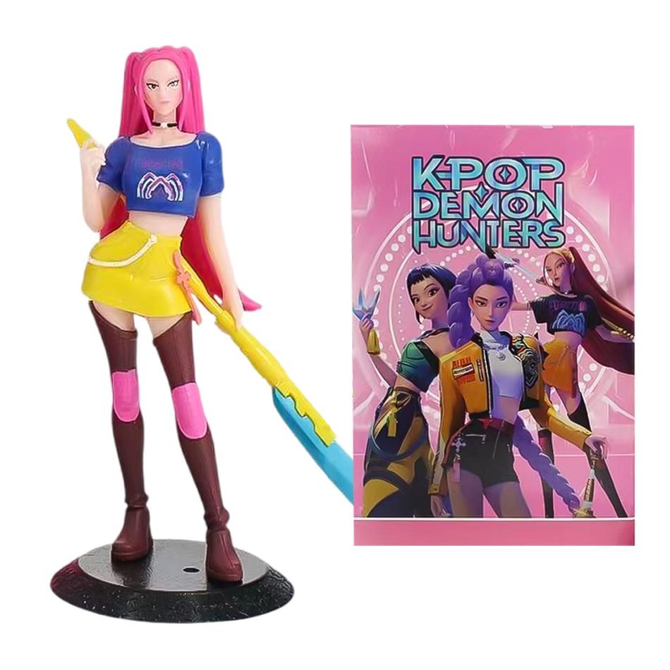 3pcs Kpop Demon Hunters Action Figure Toy Derpys Tiger Rumi Mira Zoey Sussy Figurine Doll For Fans Gift