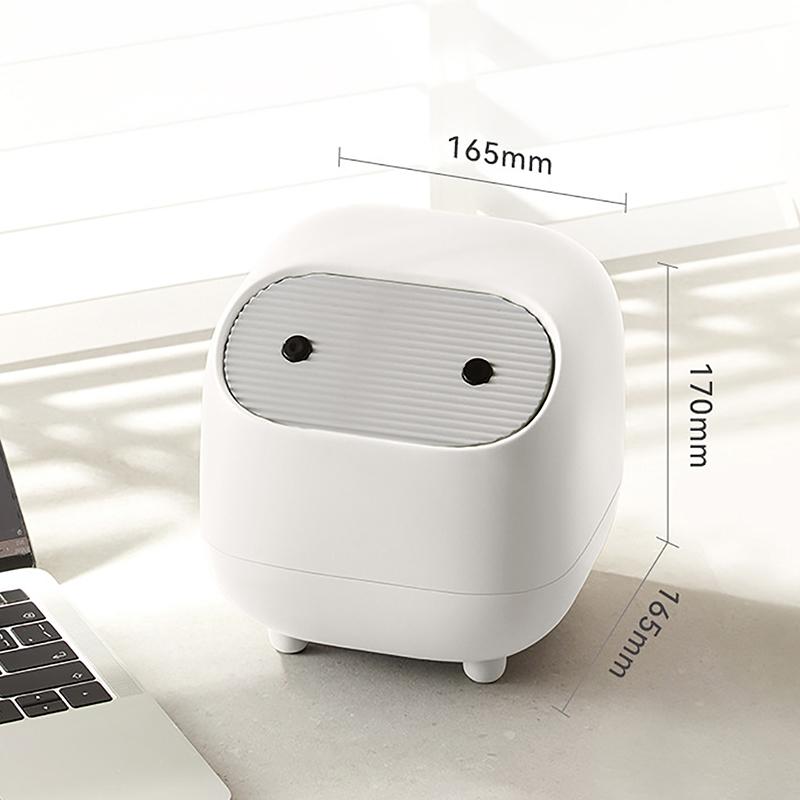 

Ninja настольный мусорный бак мини многофункциональный двухслойный прессованный мусорный бак с крышкой бытовой мини-контейнер для хранения мусора