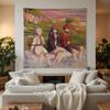 Anime Tapestry Wall Hanging Aesthetic Room Decor Fantasy Trio Meadow Sunset Art Cloth Backdrop Manga Inspired Cool Gifts