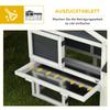 Gabbia per piccoli animali con recinto, Legno di abete, 147 x 54 x 84 cm, Grigio