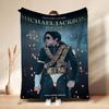 Michael Jackson Pop Theme Printed Blanket Warm Comfortable Fleece Blanket For Camping Travel Home Decor Holiday Gift