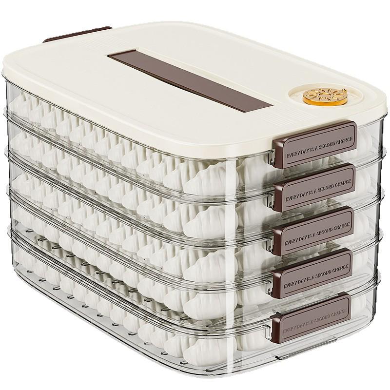 Multi-Layer Frozen Dumpling & Wonton Storage Tray for Refrigerator & Freezer