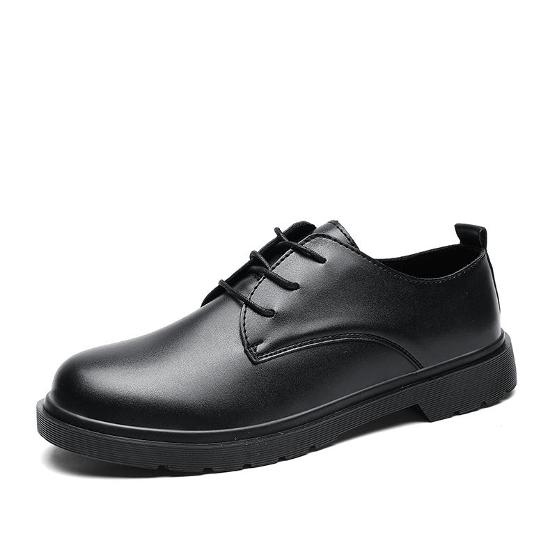 Men's Casual British Leather Shoes Platform Business Brand Formal Wear Lightweight Couple Round Toe Versatile Work Shoes 36-46