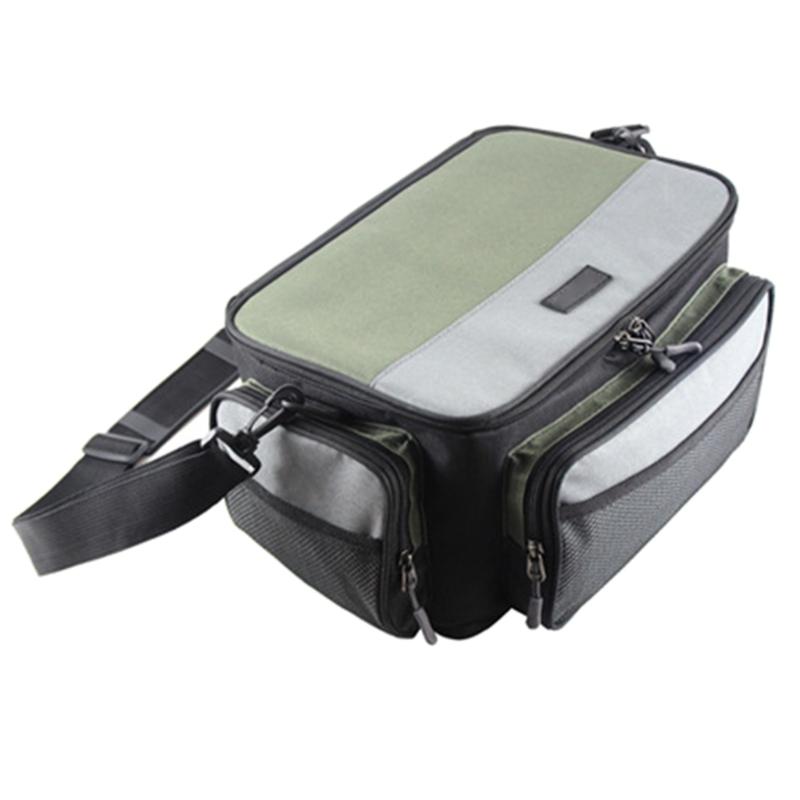 Large Capacity Fishing Tackle Bag Fishing Gear Bag Multipockets Carrying Pouches