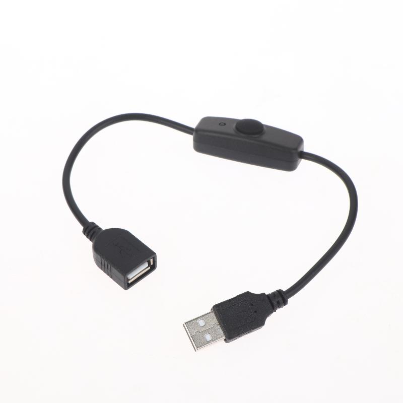 1Pcs Usb Extension Cable With On Off Switch Led Indicator For Raspberry Pi Pc Usb Fan Led Lamp Data Sync Usb 2.0 Extender Cord